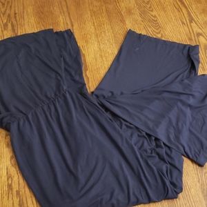 Navy Maternity Romper